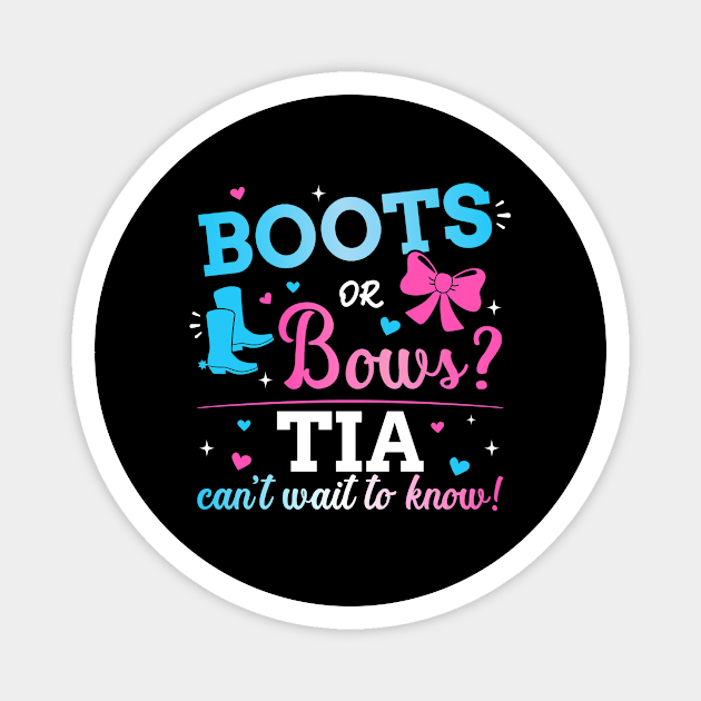 Gender reveal boots or bows tia matching baby party Magnet by Designzz